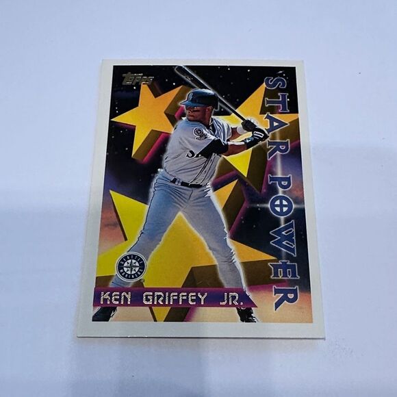 Topps Star Power Card with Yellow and Purple Accents ken Griffey jr - Picture 2 of 3